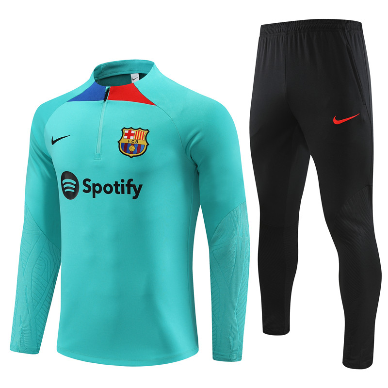 Barcelona 23-24 Long Sleeve Training Set -Lake Blue